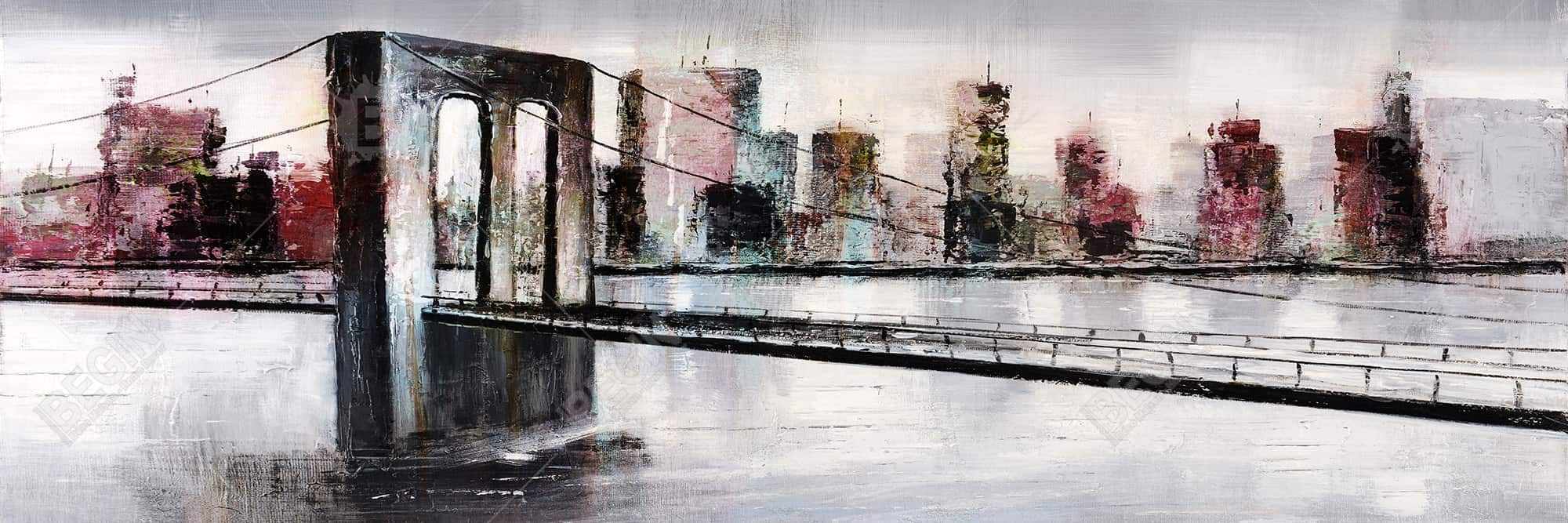 Paysage urbain et pont abstrait