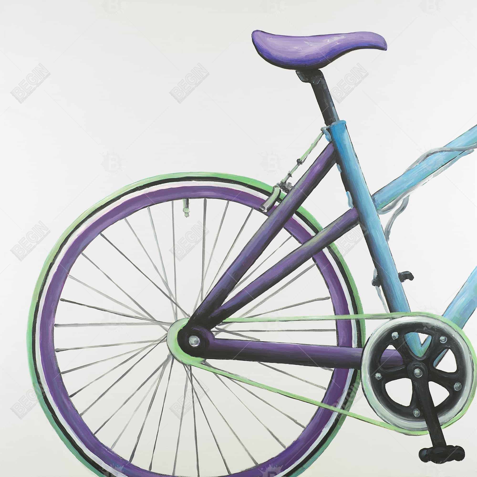 Blue and purple bike