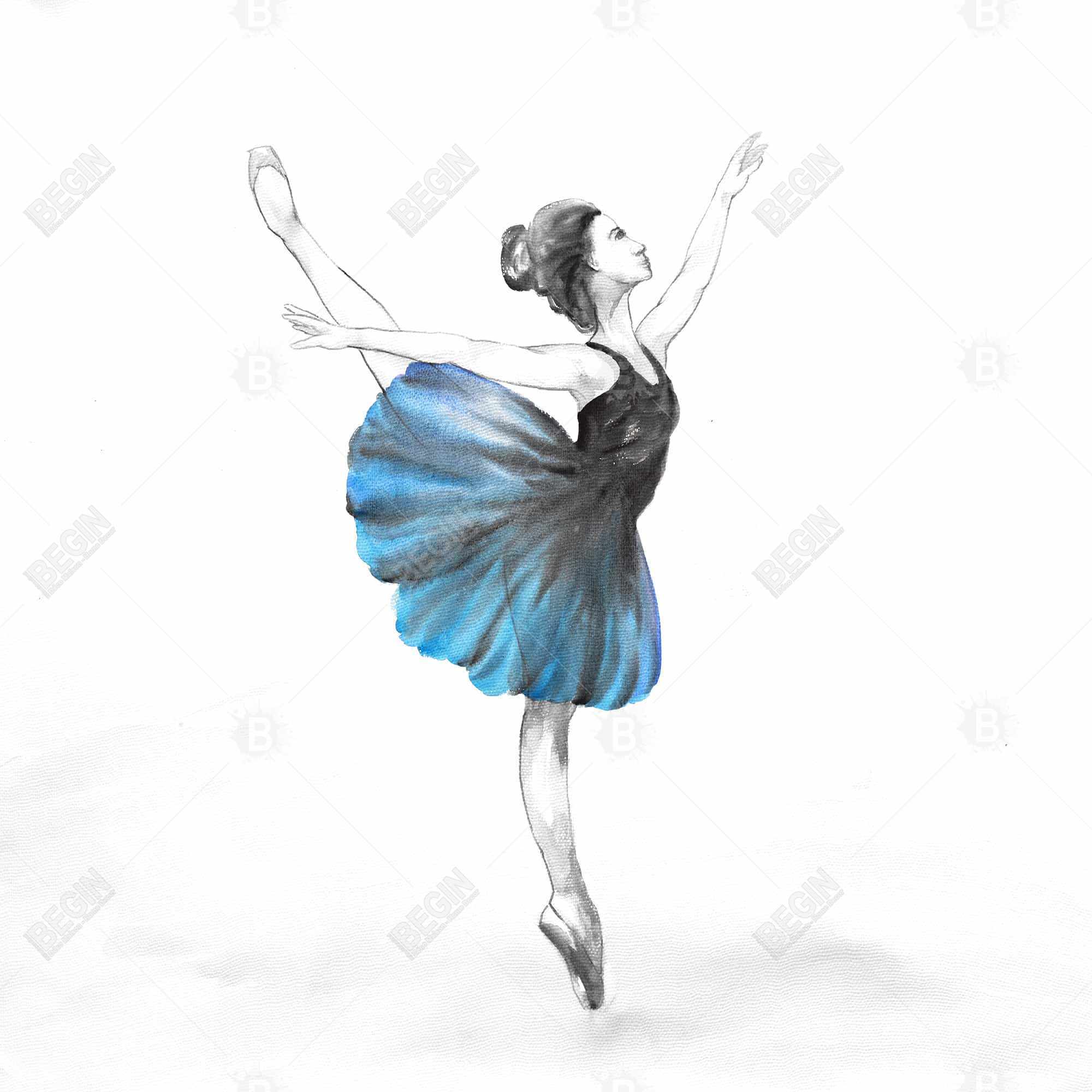 Petite ballerine bleue